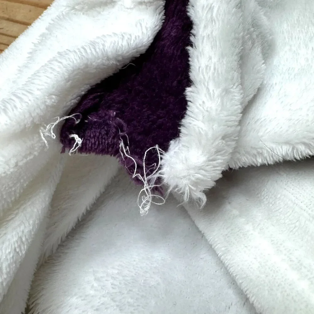 Kanguru Unicorn Fleece Hooded Blanket Wearable Plush Rainbow White Gold Horn